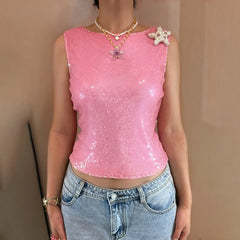 Sequin Pearl Starfish Tank Top