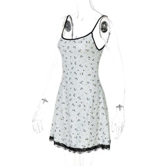 White Printed Cami Babydoll Dress