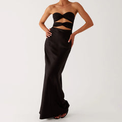 Effortless Strapless Column Maxi Dress - Low Back Beach & Resort Wear