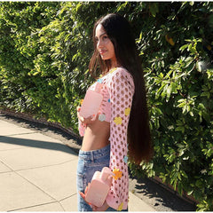 Long Sleeved Hook Wool Crop Blouse