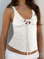 Doily Print Toe Up Tank Top