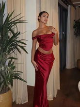 Laria Satin Bodycon Corset Set