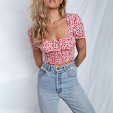 Pandora Ruched Tie-Up Crop Top