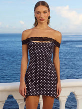 Polka Dot Off-shoulder Mini Dress
