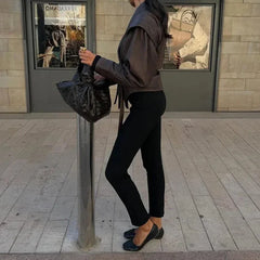 Remind Me Later Lace Up Leather Jacket