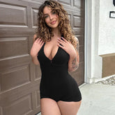 Lost In Trance Backless Mini Playsuit