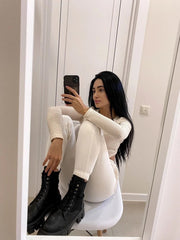 Coralie Waffle Knit Crop Top