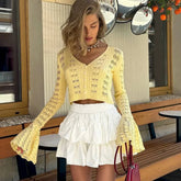 Coasting Through Hollow Out Knitted Cardigan