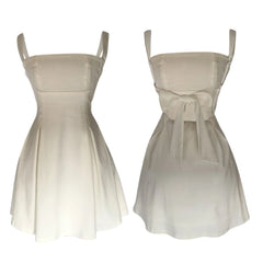 Tick Strap Square Neck Mini Dress