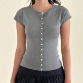 Button Up Knitted Top