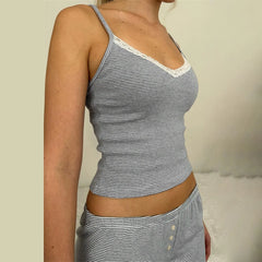 Stripe Cami Top And Shorts Set