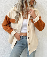 Colorblock Long Sleeve Fleece Jacket