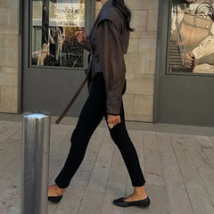 Remind Me Later Lace Up Leather Jacket