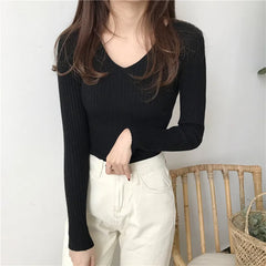 Zenna V Neck Knitted Top
