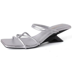 Dove Open Toe Thick Heels