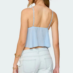Blue Ruffles Cami Top