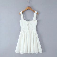 White Corset Bodice Mini Dress