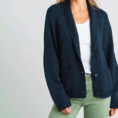 American Flag Cardigan - Loose Fit V-Neck Knit