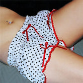 Charming Hotsweet Shorts - Printed with Delicate Lace Trim