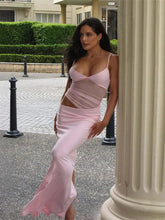 Mesh Strap Maxi Dress