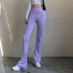 'I Purple U' Aesthetic Flared Bottom Pants