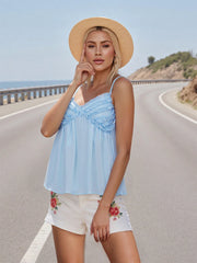 Ruffles Cami Mesh Top