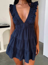 Ruffle Sleeveless Mini Dress