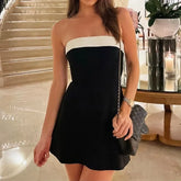 Strapless Turned Mini Dress