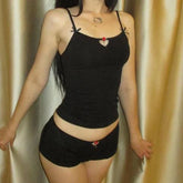 Cami Cut Out Top And Boxer Set