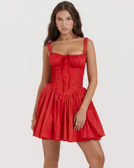 Rustic Romance Corset Mini Elegance Dress