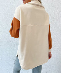 Colorblock Long Sleeve Fleece Jacket
