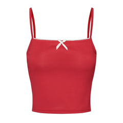 Lace Trim Two Tone Cami Top