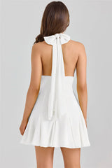 Halter Tie Up Mini Dress