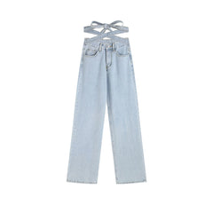 Celestial Sky Tie-Front Jeans
