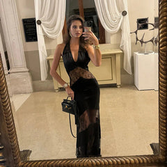 Santana See Through Halter Neck Dress