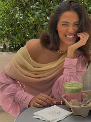 Ombré One Shoulder Long Sleeve Top