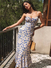 Floral Printed Cami Tie Up Maxi Summer Dress