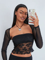 Meshed Petals Lace Top