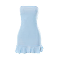 Oceanic Hues Strapless Dress