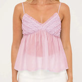 Ruffles Cami Mesh Top