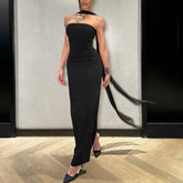 Tube Bodycon Long Scarf Long Dress