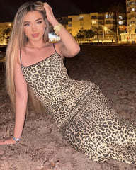 Gisella Leopard Pint Maxi Dress