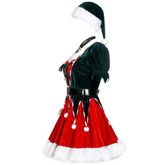 Christmas Clothing M XXL Conjoined Christmas Dress Stage Acting Costume Santa Claus Cosplay Suit