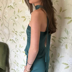 Satin Tube Top with Scarf