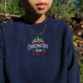 Christmas Tree Farm Embroidered Crewneck Sweatshirt