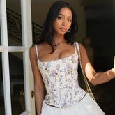 Floral Print Corset Top