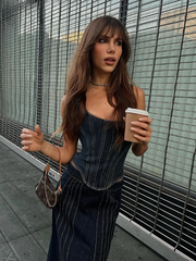Denim Darling Bustier Top