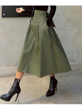 Korean Fashion High Waist Long Swing Skirt