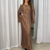 Spring O neck Party Maxi Flare Femme Bodycon Dress