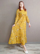 Spring Maxi Casual Full Floral Printed O neck Woman Bohe Party Midi Dresses